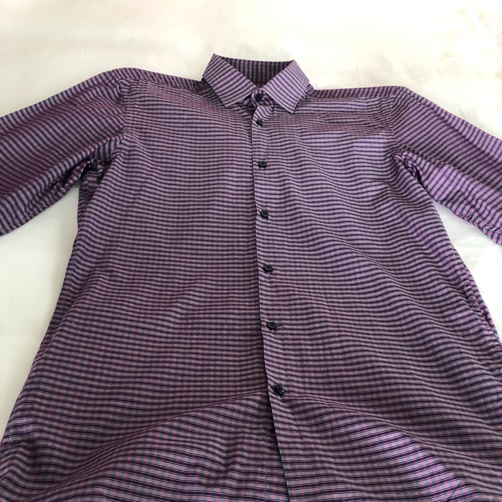 Hugo Boss Men’s Sharp-Fit Check Dress Shirt